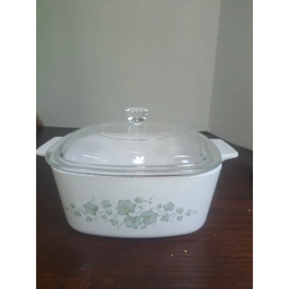 Vintage Corningware Callaway Green Ivy 1.5quart Casserole Dish